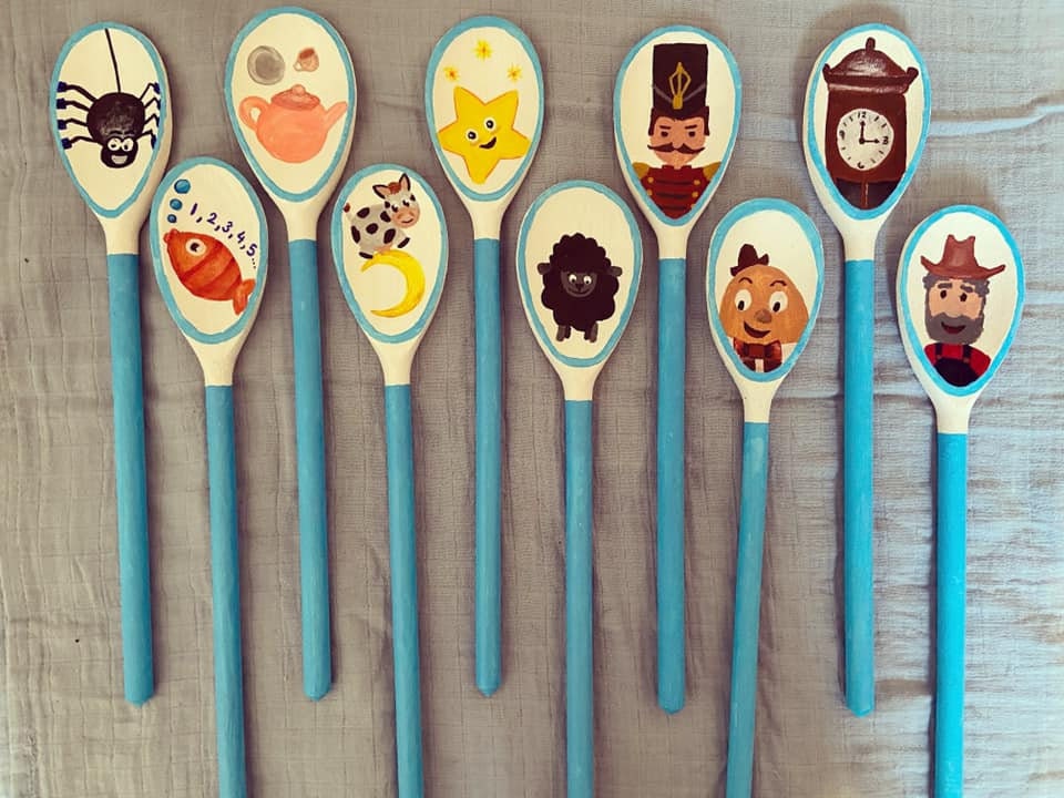 Nursery Rhyme Spoons Props Story Spoons Story sacks Etsy