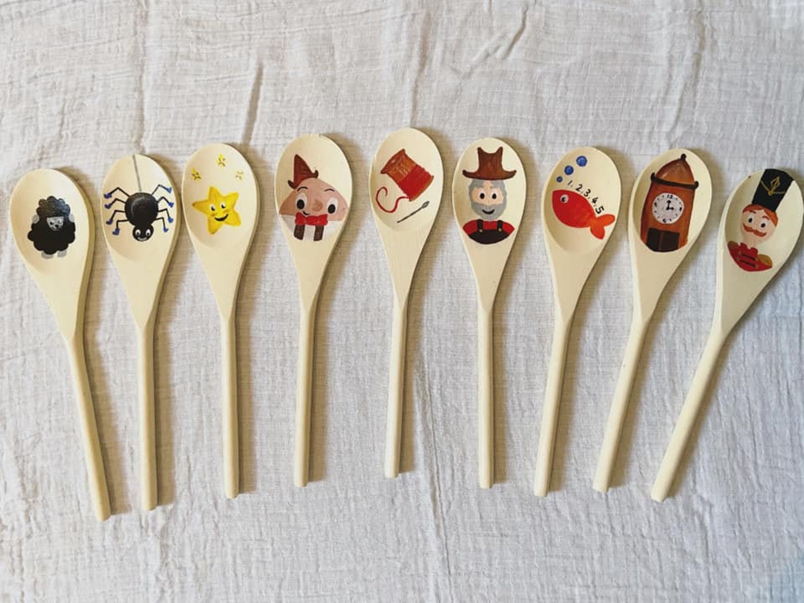 Nursery Rhyme Spoons Props Story Spoons Story sacks Etsy