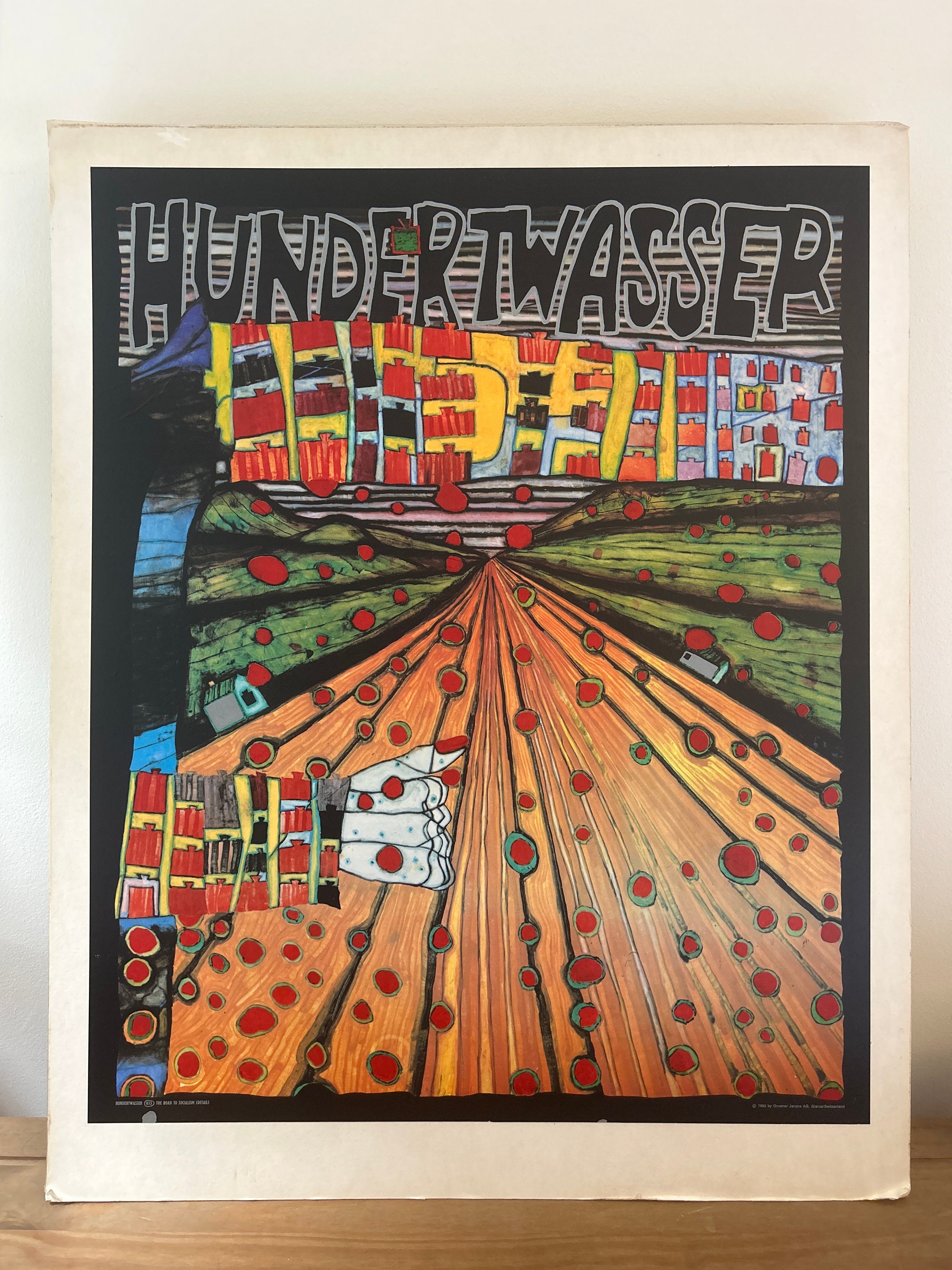 フンデルトヴァッサー　ポスター　額付き　HUNDERTWASSER Friedensreich Hundertwasser Paintings & Artwork for Sale