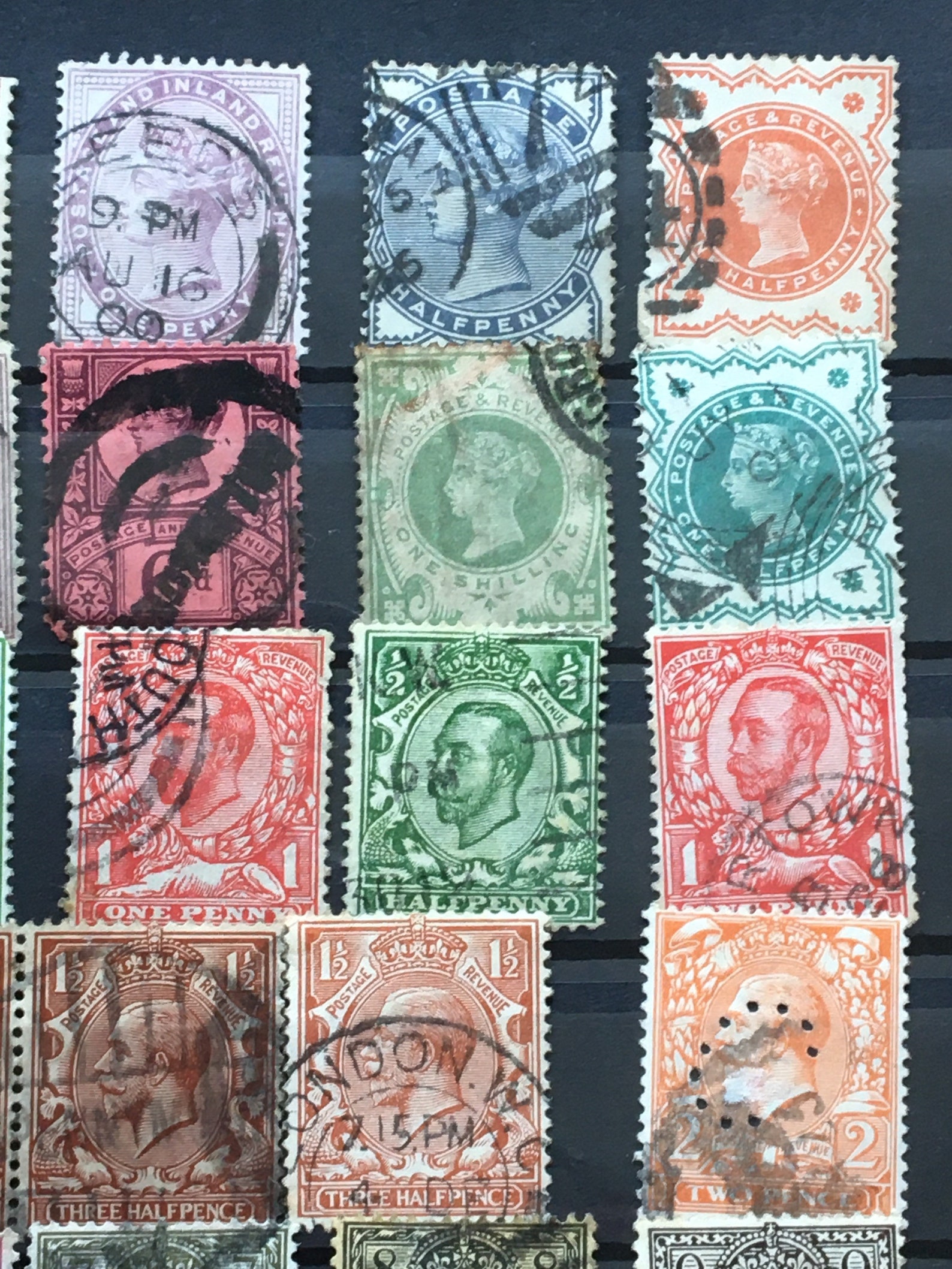 GB stamp collection Queen Victoria to King V. 45 stamps Etsy