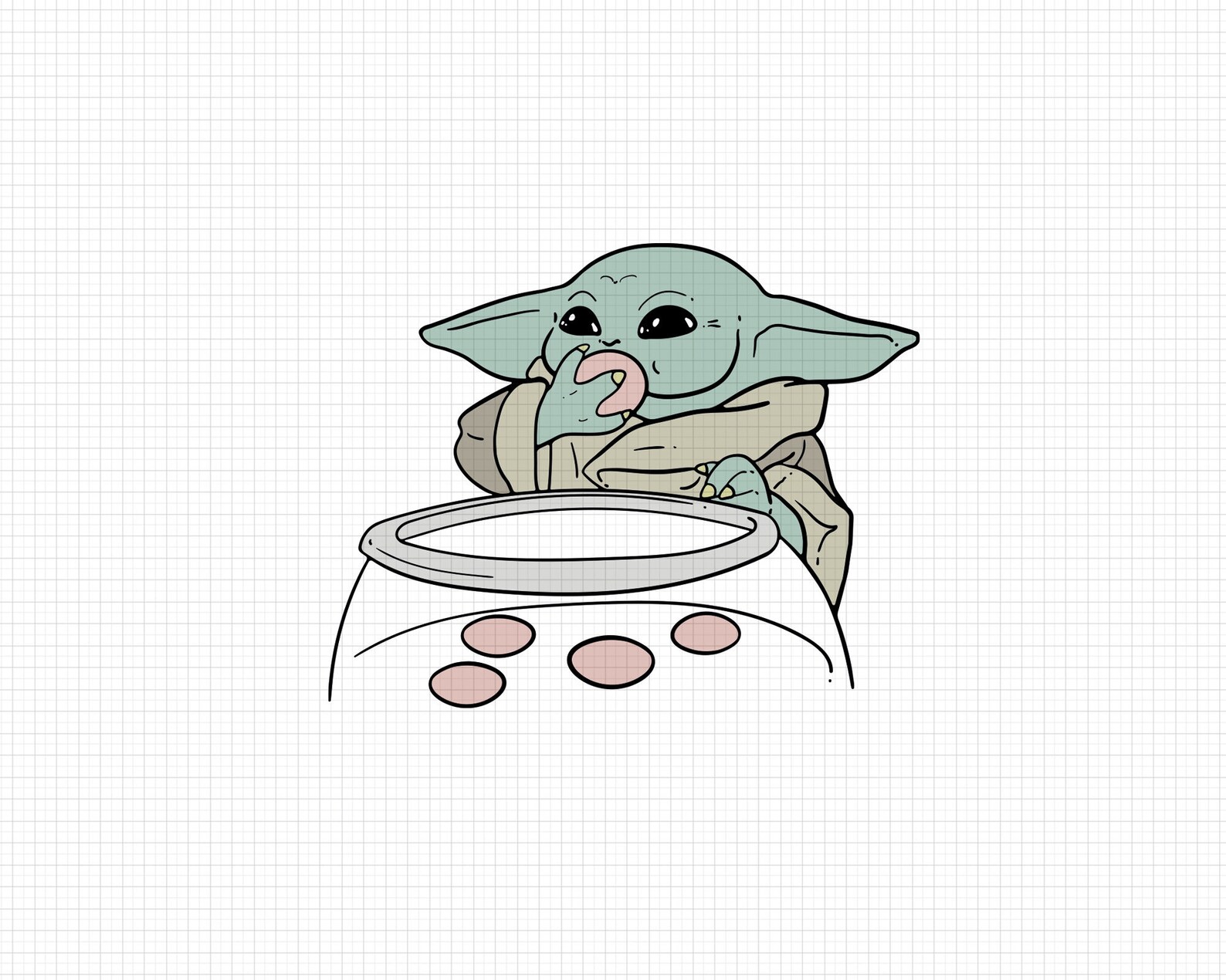 BABY YODA EGGS Digital Art Downloadable Printable Mandalorian the Child