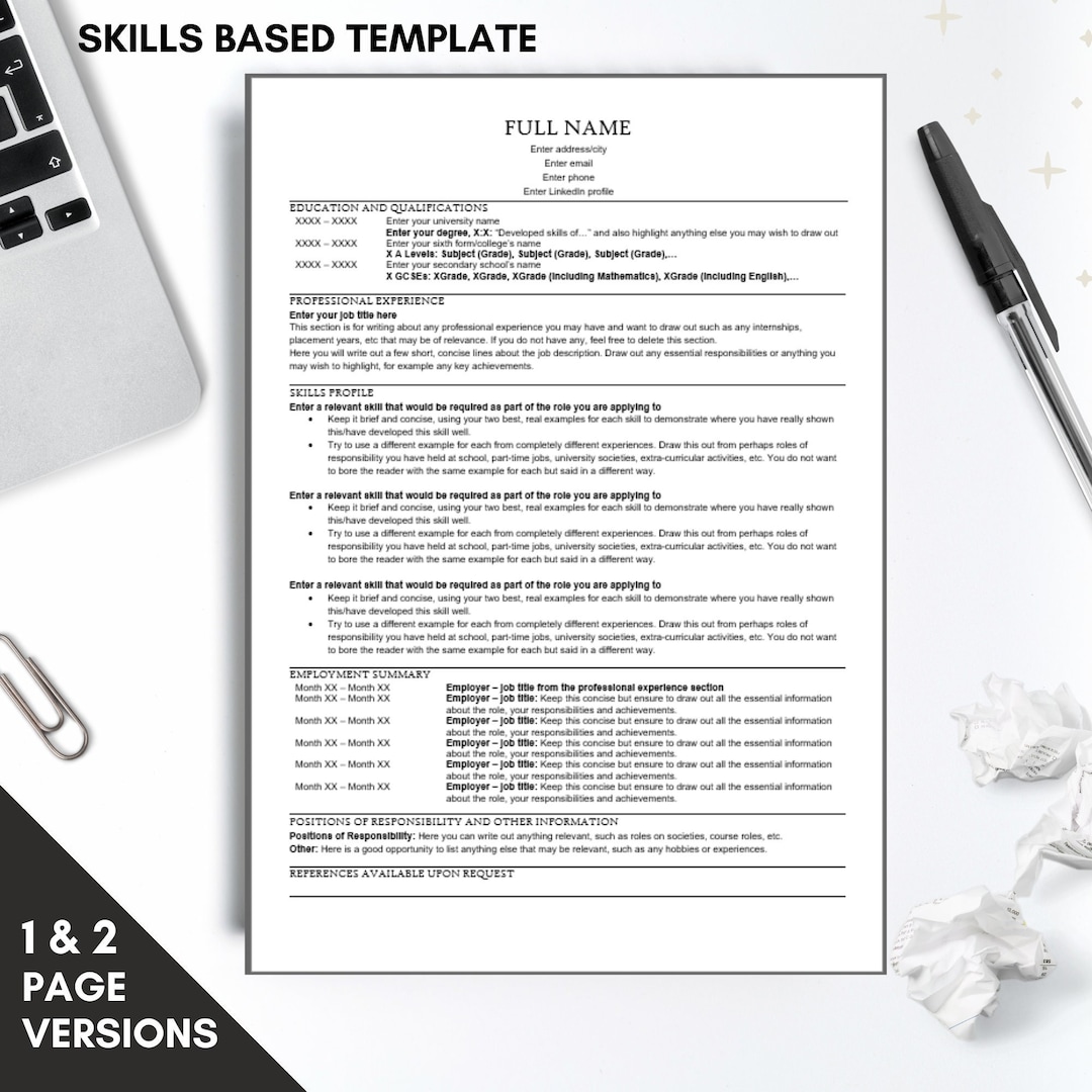 CV TEMPLATE Resume Word Big 4 SUCCESSFUL Example | Professional ...