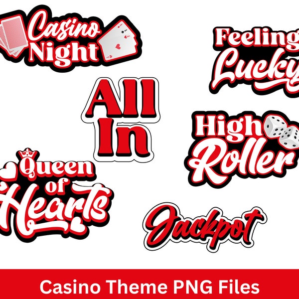 Casino Theme Photo Booth Props PNG, Instant Download Photo Booth Props, Digital downloads, Printable Photo Booth Props, Digital Props