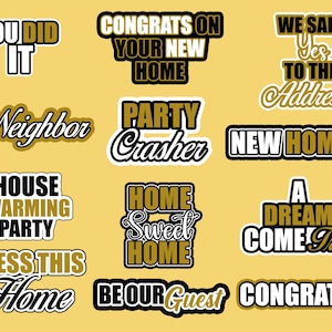 House Warming Photo Booth Props | Party Photo Props | Party Printables | Party Decor