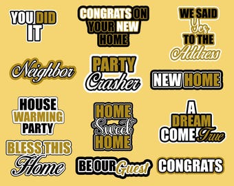House Warming Photo Booth Props | Party Photo Props | Party Printables | Party Decor