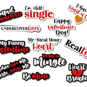 12 Valentine&#39;s Day Photo Booth Props PNG, Instant Download Photo Booth Props, Digital downloads, Printable Photo Booth Props, Digital Props