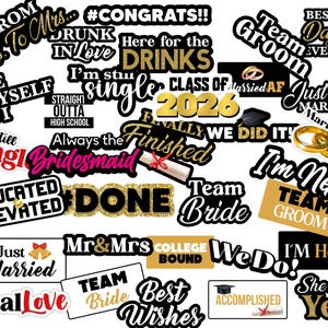 71 Photo Booth Props Bundle, Printable Party Accessories (Instant Download)