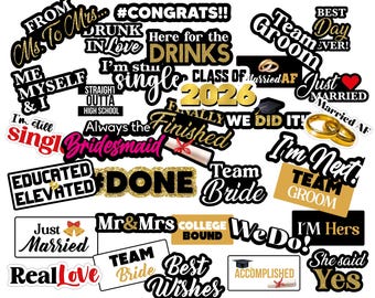 71 Photo Booth Props Bundle, Printable Party Accessories (Instant Download)