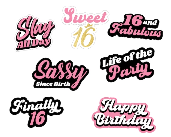 Set di 16 accessori per feste di compleanno, set di articoli per feste di compleanno, set