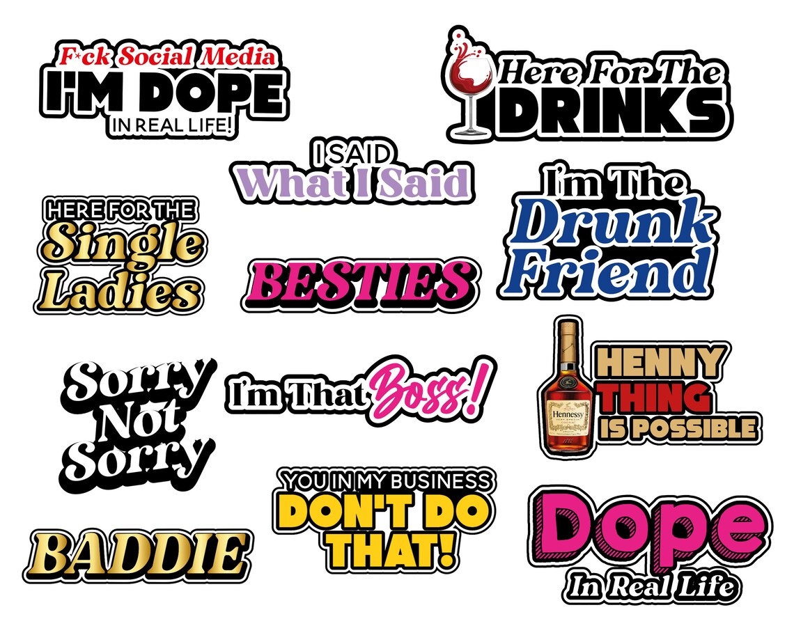 12 Photo Booth Props PNG, Instant Download Photo Booth Props, Digital