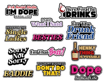 Funny Party Photo Booth Props PNG (Digital Download)