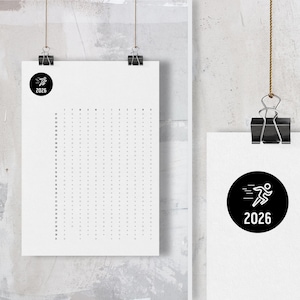 RUNNING • JOGGING • 2026 Calendar Progress Tracker • Printable PDF • A4 min size