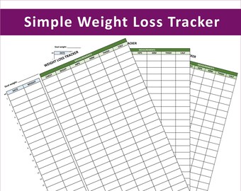Simple Weight Loss Tracker PDF to print
