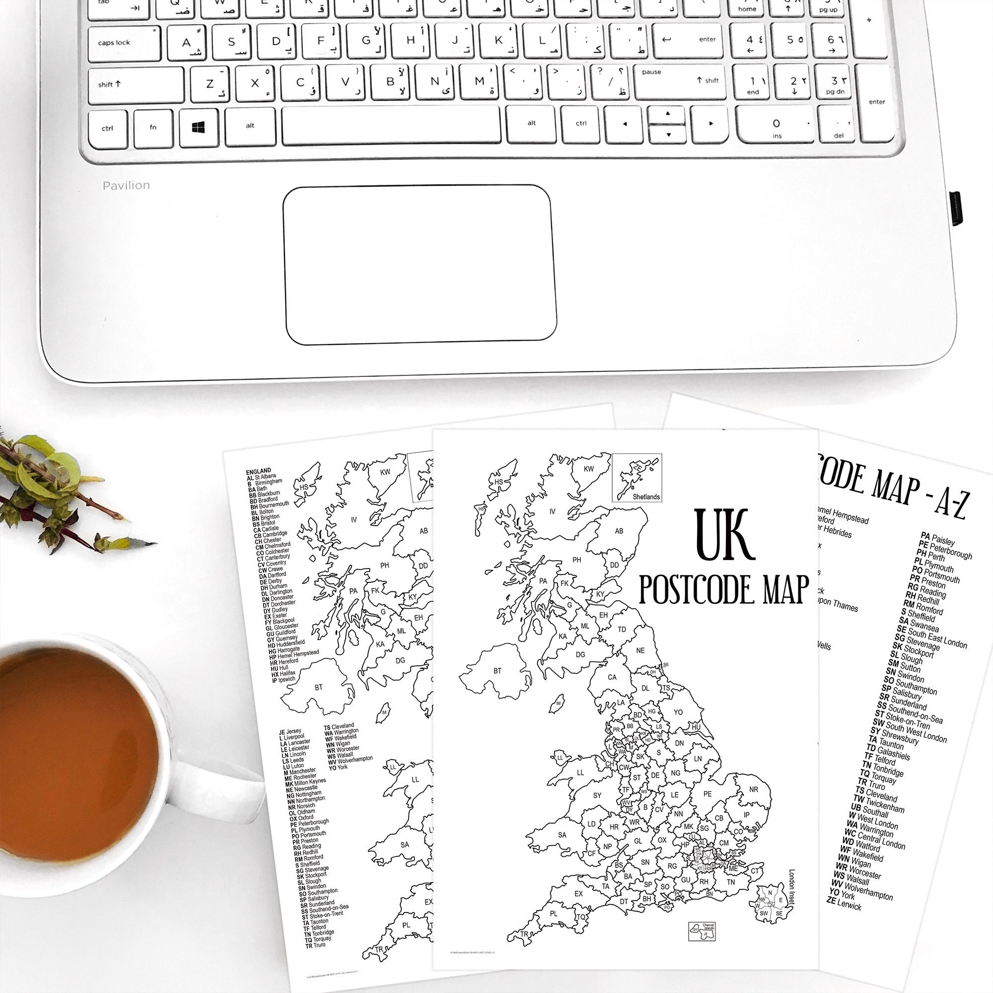 UK Postcode Map for Sales Tracking | Digital Download - Etsy UK