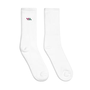 Tennis Racket Embroidered socks