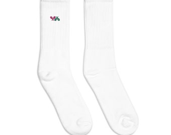 Tennis Racket Embroidered socks