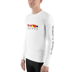 Oxford Sail Flag and Coordinates // Men's Rash Guard