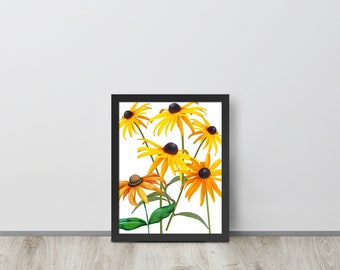 Maryland Black Eyed Susan // Framed poster