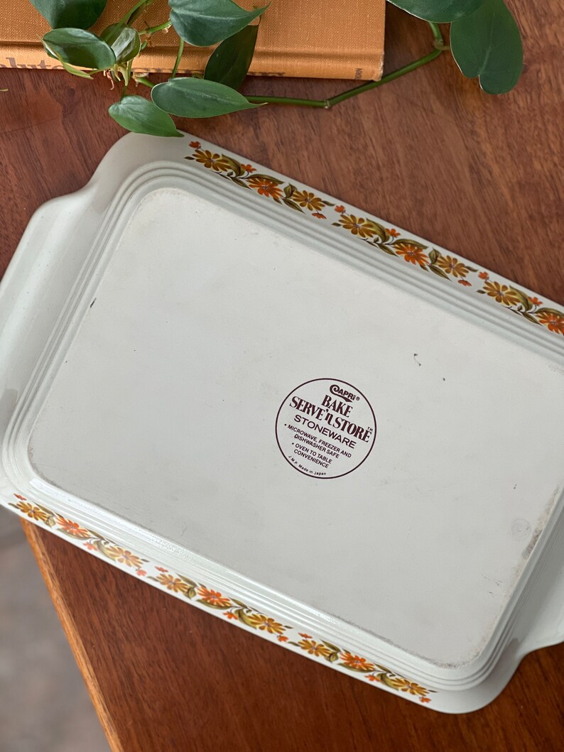 Vintage Capri Bake Serve N Store Stoneware Casserole Dish Etsy