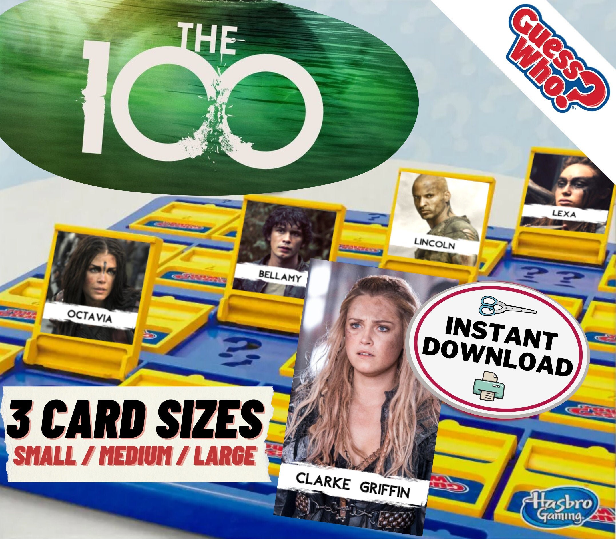 The 100 Guess Who Game Cards Printable Game Pieces for Guess | Etsy