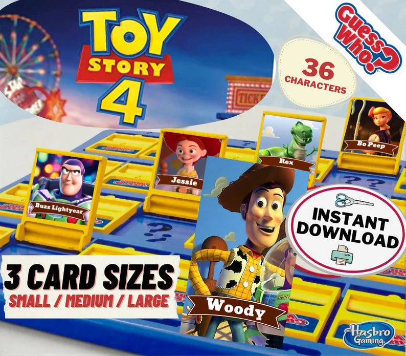 Toy Story Guess Who Game Cards Printable Game Pieces for Etsy België