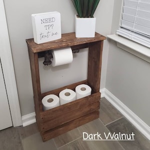 Toilet Paper Holder, Bathroom Toilet Paper Storage Shelf, Bathroom Storage, Bathroom Decor, Bathroom Shelf, Vacation Rental Furniture,
