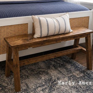 Handcrafted Small Wooden Bench, Furniture, Entry Bench