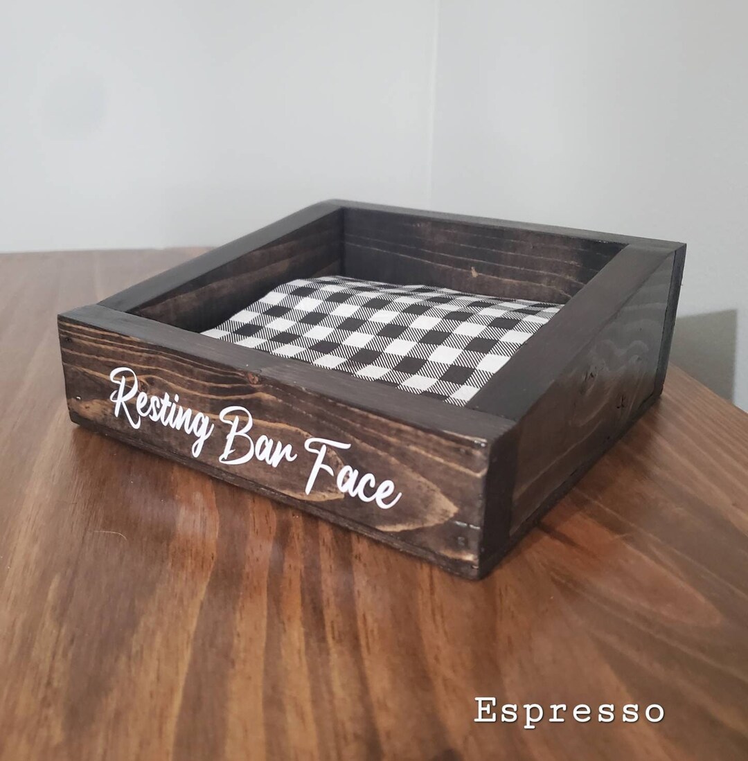 Cocktail Napkin Holder, Bar Napkin Holder, Kitchen Napkin Holder, Bar