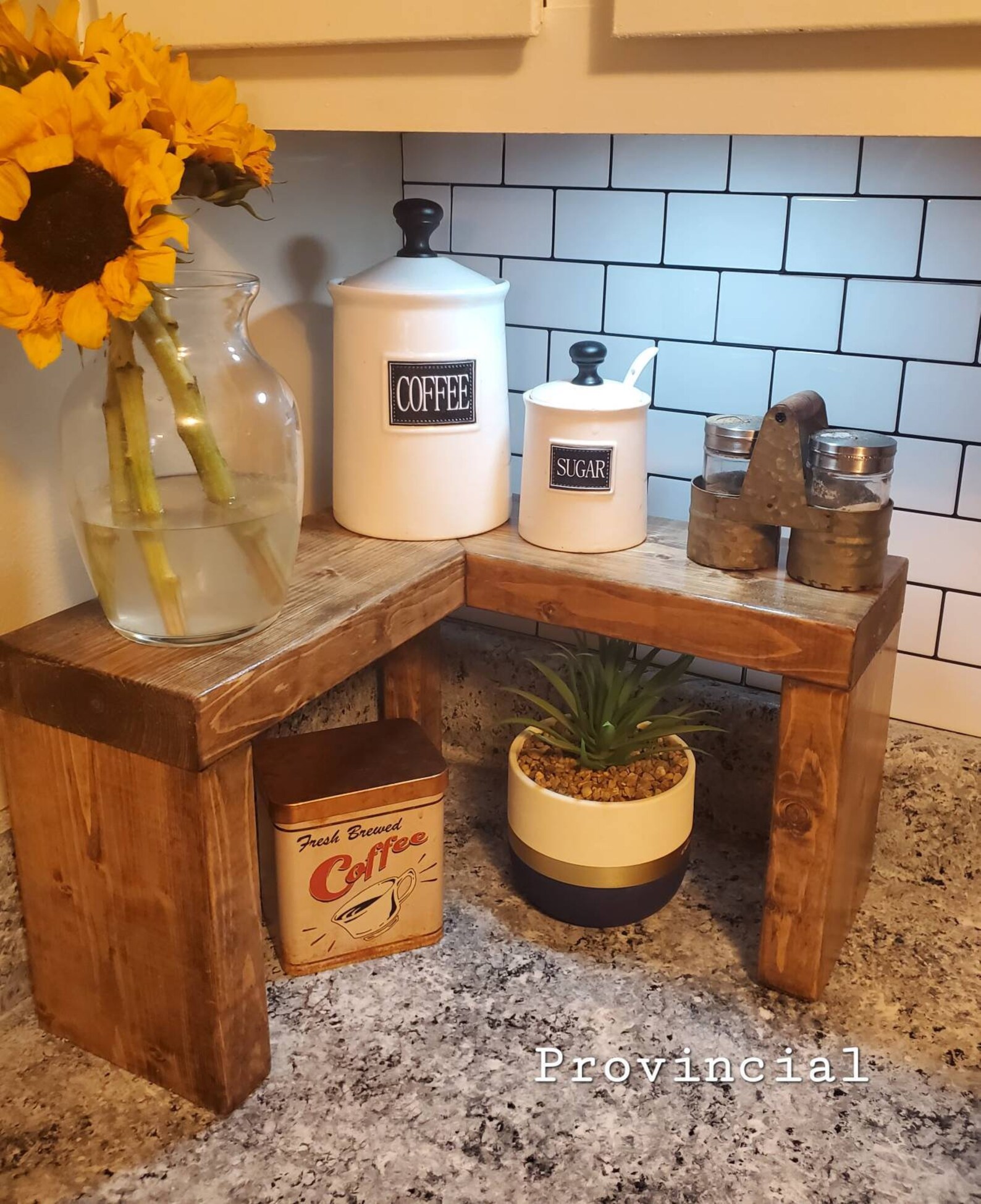 L-Shaped Kitchen Counter Shelf: Enhance Functionality & Style