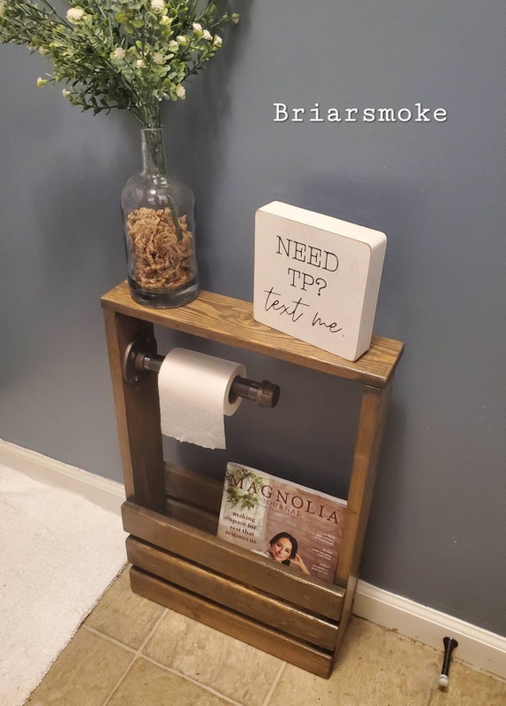 Handmade Rustic Spare Toilet Paper Holder – Farmhouse Fresh Home