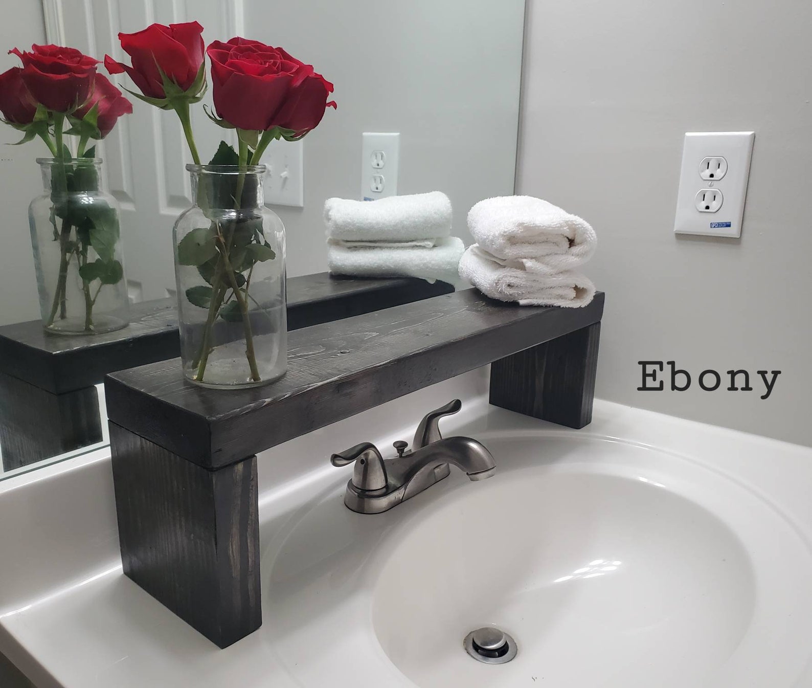 Over the Sink Shelf Bathroom Sink Shelf Wooden Shelf House Etsy