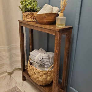 Narrow Rustic Farmhouse Table: Entry or Sofa Table, 24 inch Housewarming Gift Christmas Gift