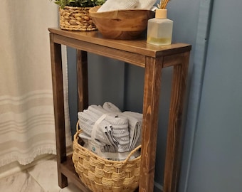 Narrow Rustic Farmhouse Table: Entry or Sofa Table, 32x24x7.5 inch table, Housewarming Gift Christmas Gift