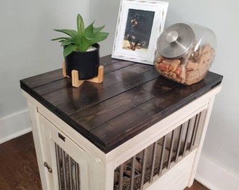 Dog Kennel Wood Table Top, Kennel Top, Dog Crate Top, Pet Supplies, Pet Furniture, Home Decor, Pet decor, Entry Table, Fast Shipping, Gift