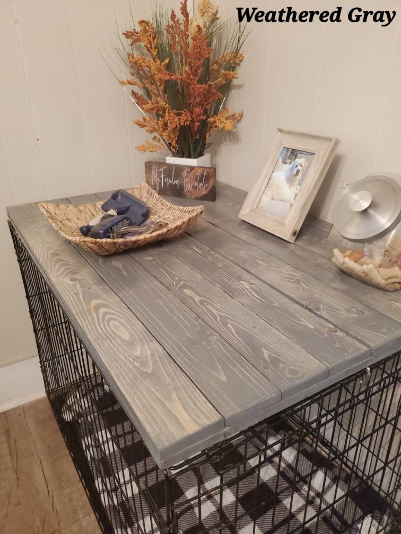 Dog Kennel Tray Kennel Topper Dog Crate Furniture Wooden Etsy