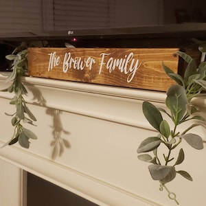 Rustic Fireplace Mantle Box, Personalized Box, Center Piece, Realtor Closing, Gift, Christmas Gift, Wedding Gift, Mother&#39;s Day Gift