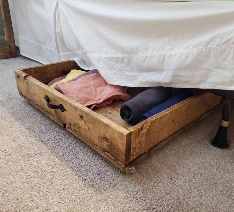 Clothes Storage Under Bed Storage Kids Toy Box Under Bed Etsy