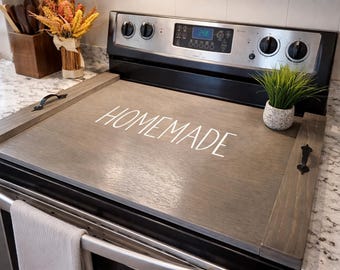 Rustic Farmhouse Noodle Board Stove Cover: Kitchen Decor (30x22)