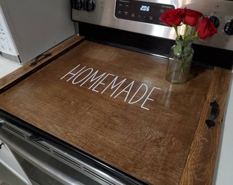 Farmhouse Stove Cover Noodle Board: Rustic Kitchen Decor