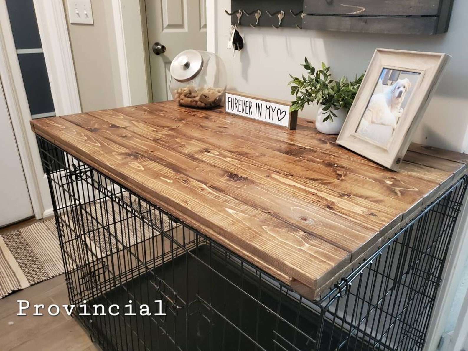 Dog Kennel Tray Kennel Topper Dog Crate Furniture Wooden Etsy