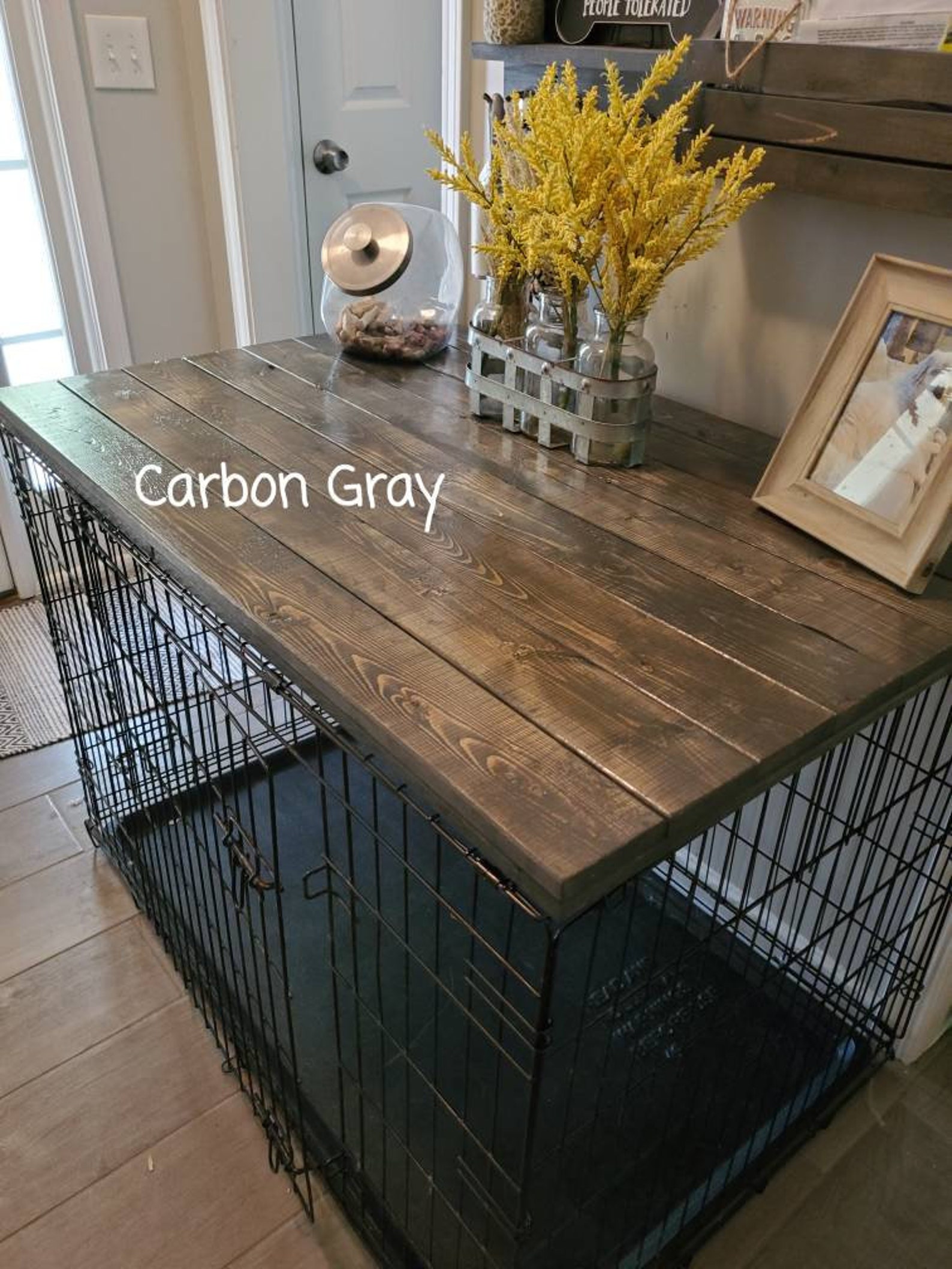 Dog Kennel Tray Kennel Topper Dog Crate Furniture Wooden Etsy