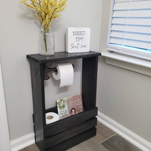 Bathroom Toilet Paper Storage Shelf, Bathroom Storage, Bathroom Decor, Bathroom Shelf, Vacation Rental Furniture, Coastal Decor, Furniture