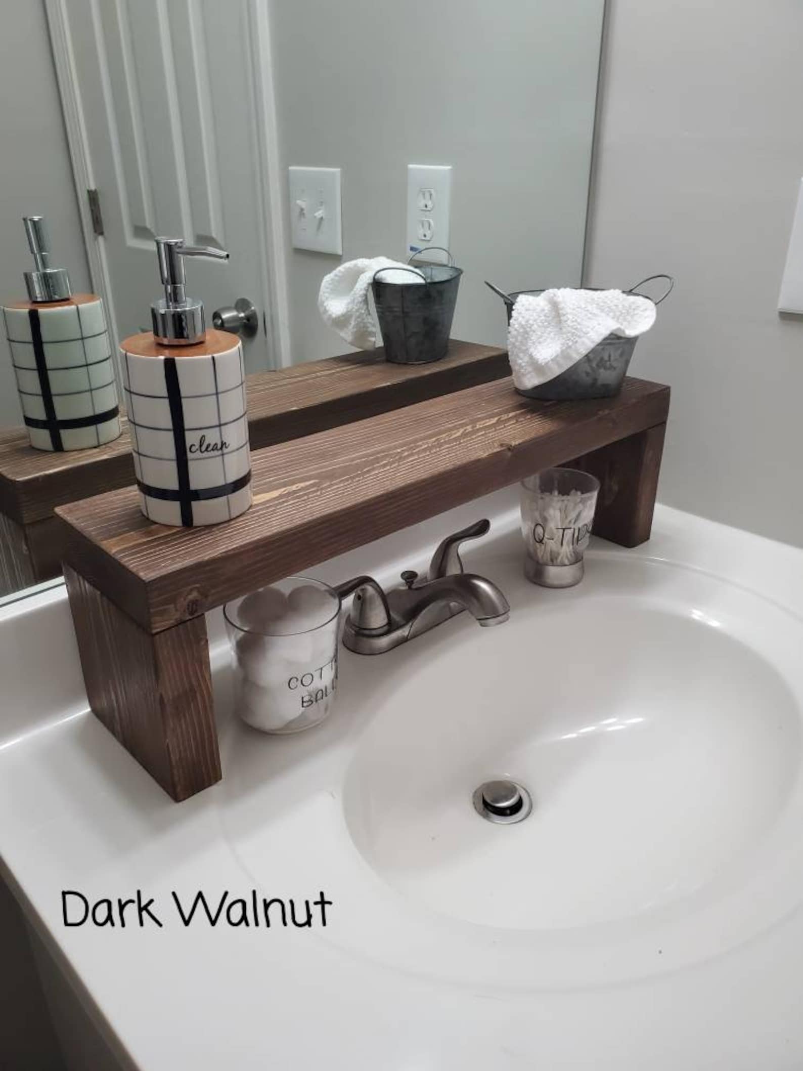 Over the Sink Shelf Bathroom Sink Shelf Wooden Shelf House - Etsy