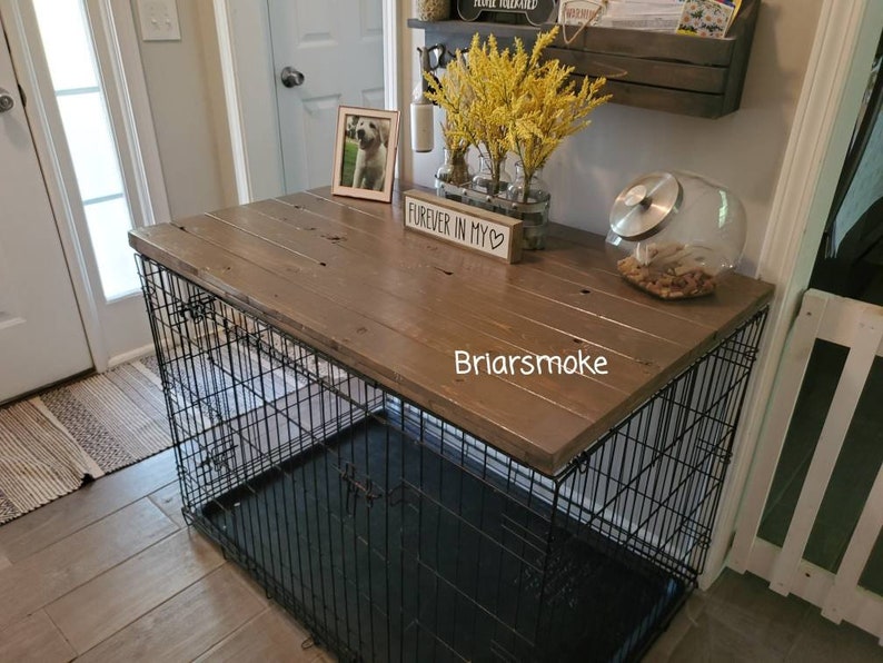 Dog Kennel Tray Kennel Topper Dog Crate Furniture Wooden Etsy