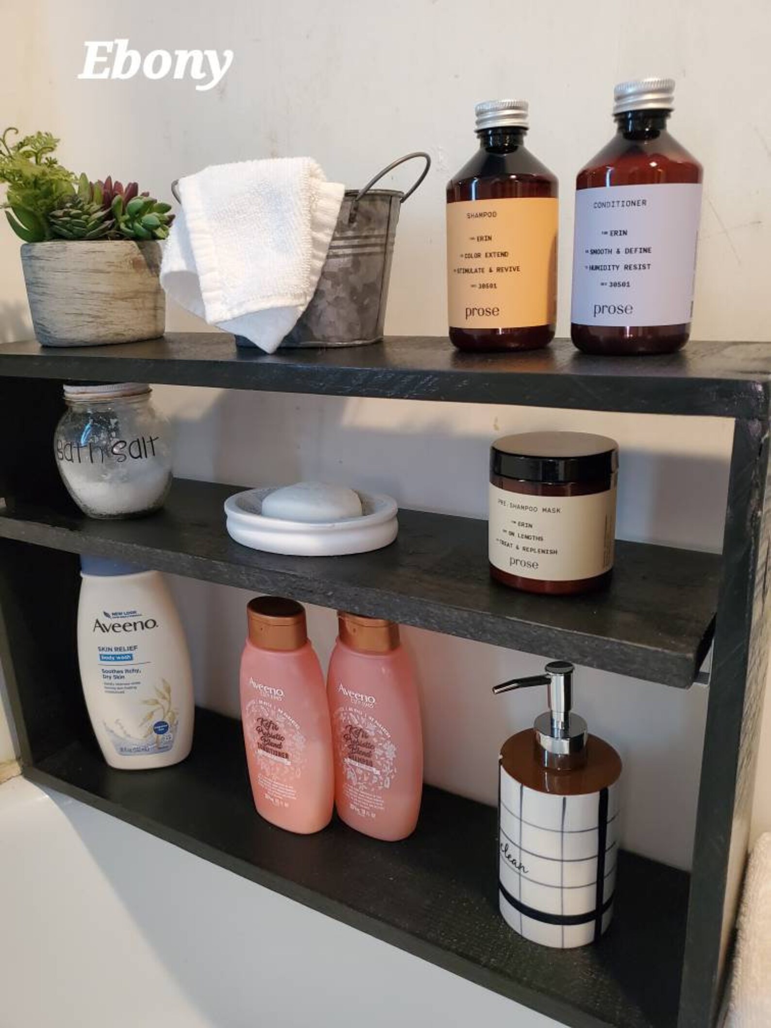 Bathtub Toiletry Shelf Rustic Storage Shelf Bathroom Shelf Etsy