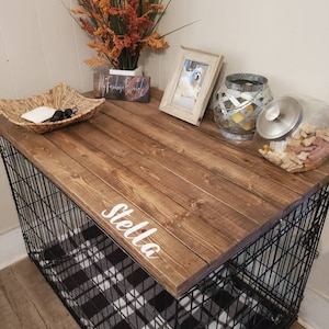 Dog Kennel Wood Table Top, Kennel Topper, Dog Crate Top, Pet Supplies, Pet Furniture, Home Decor, Pet decor, Fast Shipping, Gift