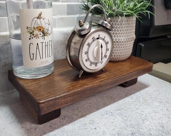 Stained Wooden Sink Riser: Kitchen Soap Tray, Decor Tray
