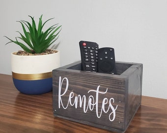Remote Control Caddy, Remote Box, Remote Controller Box, Wooden Box, Coffee Table Decor, Farmhouse, Christmas Gift, House Warming Gift