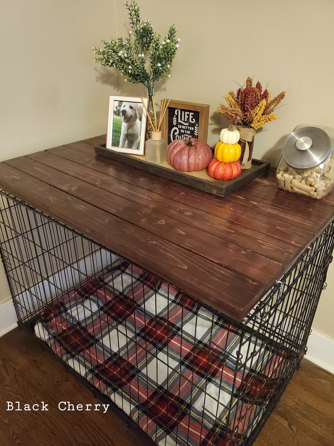Dog Kennel Tray Kennel Topper Dog Crate Furniture Wooden Etsy