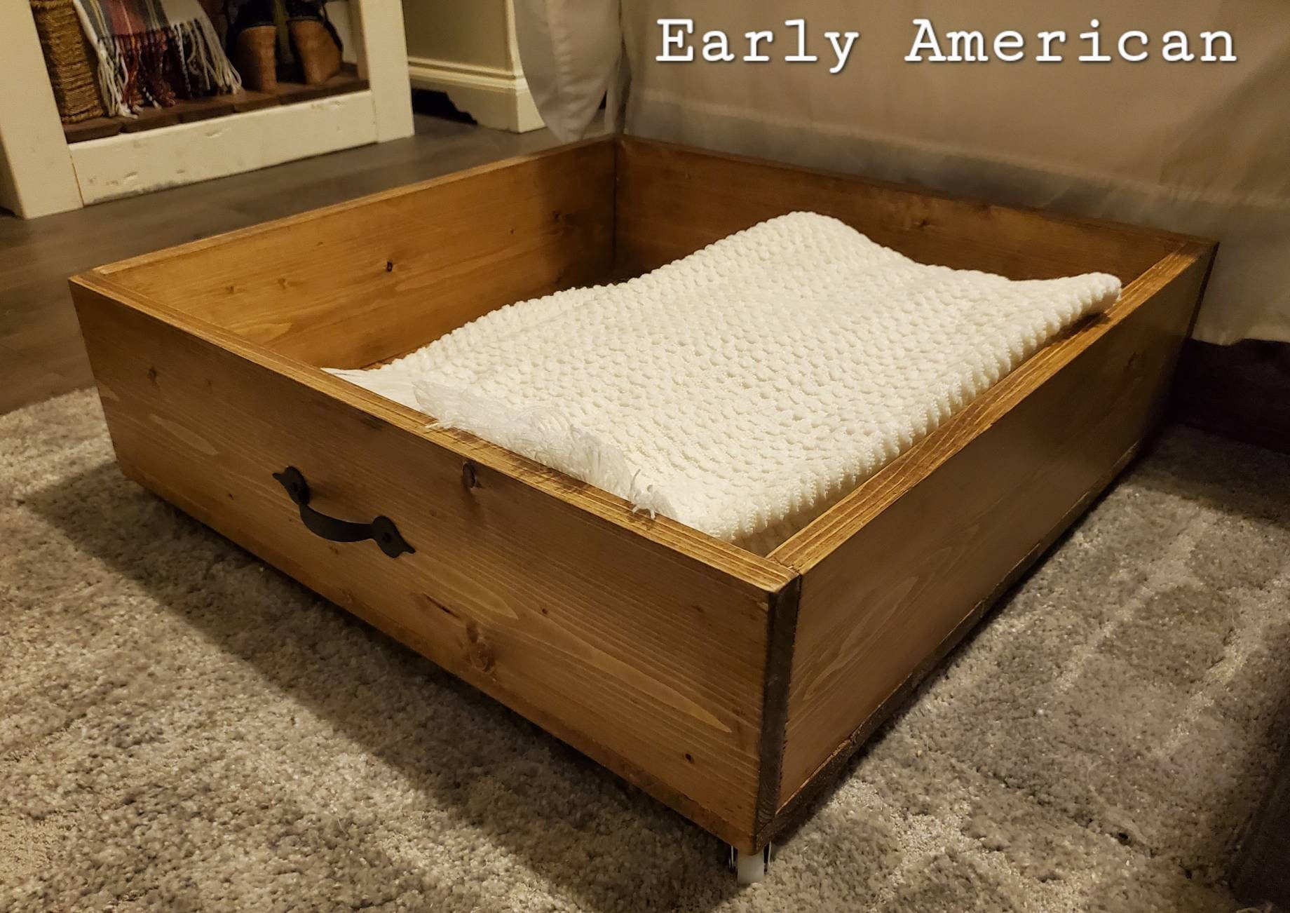 Cajón debajo de la cama, caja de almacenamiento debajo de la cama, caja de juguetes debajo de la cama, caja de almacenamiento de decoración navideña, caja de almacenamiento de ropa debajo de la cama, rústico, almacenamiento para dormitorio